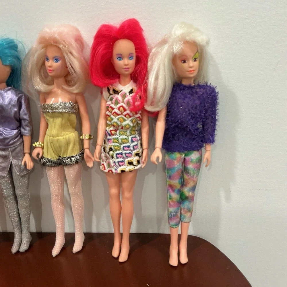 Vintage 1985 Hasbro Jem & the Holograms Doll Lot Of 6 Roxy Jem Aja Kimber‎